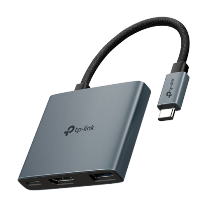 Hub USB-C 3-in-1, 1 x USB-C PD 100W, 1 x USB-A 5Gbps, 1 x HDMI 4K@60Hz - TP-Link UH3020C SafetyGuard Surveillance