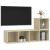 Set de dulapuri TV, 2 piese, stejar sonoma, lemn prelucrat GartenMobel Dekor
