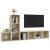 Set de dulapuri TV, 3 piese, stejar sonoma, lemn prelucrat GartenMobel Dekor
