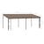 Pavilion montat pe perete, gri taupe, 6 x 3 m, material textil GartenMobel Dekor