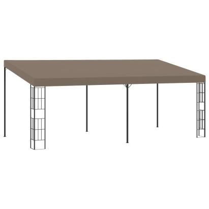 Pavilion montat pe perete, gri taupe, 6 x 3 m, material textil GartenMobel Dekor