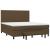 Pat box spring cu saltea, maro închis, 160x200 cm, textil GartenMobel Dekor