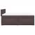 Pat box spring cu saltea, maro închis, 160x200 cm, textil GartenMobel Dekor