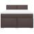 Pat box spring cu saltea, maro închis, 160x200 cm, textil GartenMobel Dekor