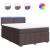 Pat box spring cu saltea, maro închis, 160x200 cm, textil GartenMobel Dekor