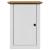 Set de mobilier de baie 4 piese lemn masiv de pin alb și maro GartenMobel Dekor