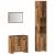 Set mobilier de baie, 3 piese, lemn vechi, lemn prelucrat GartenMobel Dekor