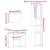 Set mobilier de baie, 3 piese, lemn vechi, lemn prelucrat GartenMobel Dekor