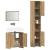 Set mobilier de baie, 3 piese, stejar artizanal, lemn prelucrat GartenMobel Dekor