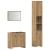 Set mobilier de baie, 3 piese, stejar artizanal, lemn prelucrat GartenMobel Dekor