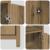 Set mobilier de baie, 3 piese, stejar artizanal, lemn prelucrat GartenMobel Dekor