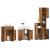 Set mobilier de baie, 4 piese, lemn vechi, lemn prelucrat GartenMobel Dekor