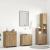 Set mobilier de baie, 4 piese, stejar artizanal, lemn prelucrat GartenMobel Dekor