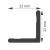 Plinta plastic, alba, pt colturi, 20x20mmx2,0m GartenVIP DiyLine