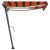 Copertină retractabilă manual cu LED portocaliu&maro 350x250 cm GartenMobel Dekor