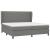 Pat box spring cu saltea, gri închis, 200x200 cm, textil GartenMobel Dekor