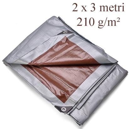 Prelata ranforsata 2x3 m, 210g/mp, impermeabila, protectie uv+, universala, polietilena MultiMark GlobalProd