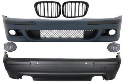 Body Kit Exterior BMW Seria 5 E39 (1997-2003) Cu Proiectoare Crom si Grile Negru Lucioase Performance AutoTuning