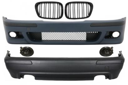 Kit Exterior BMW Seria 5 E39 (1997-2003) M5 Design cu Proiectoare Fumurii si Grile Centrale Negru Lucios Performance AutoTuning