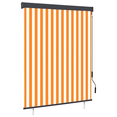 Jaluzea tip rulou de exterior, alb și portocaliu, 140 x 250 cm GartenMobel Dekor