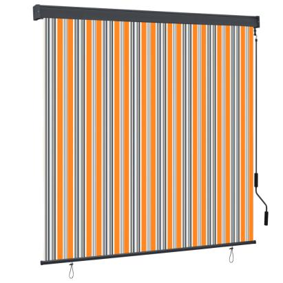 Jaluzea tip rulou de exterior, galben și albastru, 160 x 250 cm GartenMobel Dekor