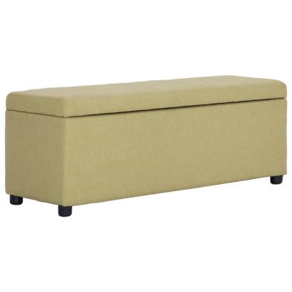 Bancă cu compartiment de depozitare, verde, 116 cm, poliester GartenMobel Dekor