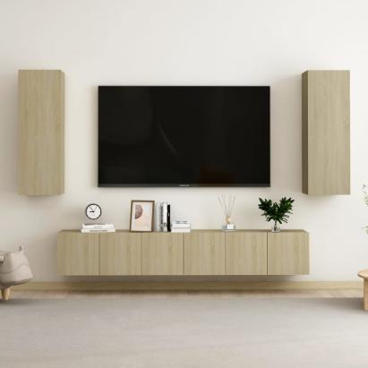 Set de dulapuri TV, 5 piese, stejar sonoma, lemn prelucrat GartenMobel Dekor