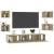 Set de dulapuri TV, 7 piese, stejar sonoma, lemn prelucrat GartenMobel Dekor