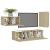 Set de dulapuri TV, 4 piese, stejar sonoma, lemn prelucrat GartenMobel Dekor