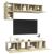 Set de dulapuri TV, 5 piese, stejar sonoma, lemn prelucrat GartenMobel Dekor