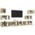 Set dulapuri TV, 8 piese, stejar sonoma, lemn prelucrat GartenMobel Dekor