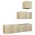 Set de dulapuri TV, 4 piese, stejar sonoma, lemn prelucrat GartenMobel Dekor