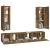 Set dulapuri TV, 5 piese, stejar fumuriu, lemn prelucrat GartenMobel Dekor