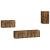Set dulapuri TV, 4 piese, stejar fumuriu, lemn prelucrat GartenMobel Dekor