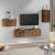 Set dulapuri TV, 4 piese, stejar fumuriu, lemn prelucrat GartenMobel Dekor