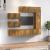 Set dulap TV, 8 piese, stejar fumuriu, lemn prelucrat GartenMobel Dekor