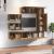 Set dulap TV, 8 piese, stejar fumuriu, lemn prelucrat GartenMobel Dekor