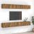 Comode TV, 8 buc., stejar fumuriu, 60x30x30 cm, lemn prelucrat GartenMobel Dekor