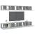 Comode TV, 8 buc., gri sonoma, 60x30x30 cm, lemn prelucrat GartenMobel Dekor