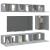 Set comode TV, 7 piese, gri sonoma, lemn compozit GartenMobel Dekor