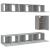 Set comode TV, 7 piese, gri sonoma, lemn compozit GartenMobel Dekor