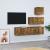 Set dulapuri TV, 4 piese, stejar fumuriu, lemn prelucrat GartenMobel Dekor