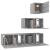Set dulapuri TV, 4 piese, gri sonoma, lemn prelucrat GartenMobel Dekor