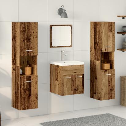 Set mobilier baie 5 piese lemn vechi lemn ingineresc GartenMobel Dekor