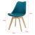 Scaune bucatarie Dubrovnik T set 4 buc PU/fag turcoaz [en.casa] HausGarden Leisure