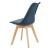 Scaune bucatarie Dubrovnik A set 4 buc PU/fag albastru [en.casa] HausGarden Leisure