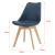 Scaune bucatarie Dubrovnik A set 4 buc PU/fag albastru [en.casa] HausGarden Leisure