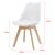 Scaune bucatarie Dubrovnik W set 4 buc PU/fag alb [en.casa] HausGarden Leisure