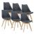 Scaune bucatarie Dubrovnik G set 6 buc fag gri [en.casa] HausGarden Leisure