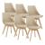 Scaune bucatarie Dubrovnik B set 6 buc fag bej [en.casa] HausGarden Leisure